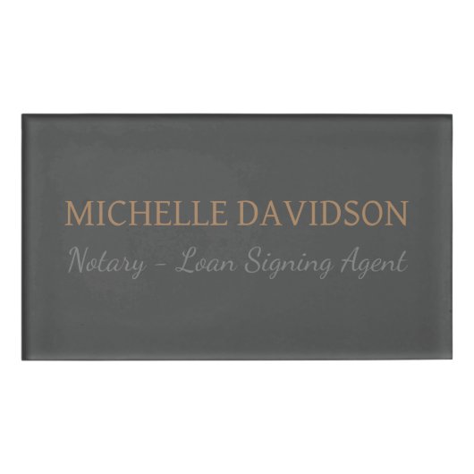 Beruflich Moderner Minimalistischer Schlichter Not Namenschild (Vorderseite)