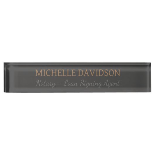 Beruflich Moderner Minimalistischer Schlichter Not Namensplakette (Vorderseite)