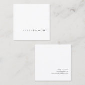 Beruflich Moderner, schlichter Minimalistischer Pl Quadratische Visitenkarte (Vorne/Hinten)