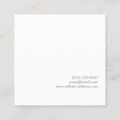Beruflich Moderner, schlichter Minimalistischer Pl Quadratische Visitenkarte (Rückseite)