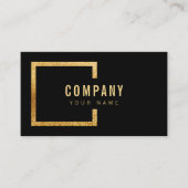 Beruflich Moderner Schwarzer Glitzer Elegant Visitenkarte (Vorderseite)