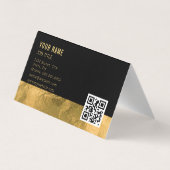 Beruflich Moderner Schwarzer Goldschmied Visitenkarten (Rückseite)