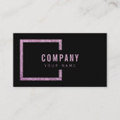 Beruflich Moderner Schwarzer Lila Glitzer Elegant Visitenkarte (Vorderseite)