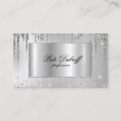 Beruflich modernes Corporate Silver Visitenkarte (Vorderseite)