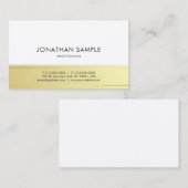 Beruflich Modernes Design Gold Schlicht aussehen Visitenkarte (Vorne/Hinten)