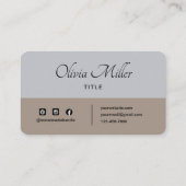 Beruflich Modernes Einfaches Elegantes Minimalisti Visitenkarte (Rückseite)