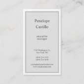 Beruflich Modernes, einfaches Minimalistisch-Grau- Visitenkarte (Vorderseite)