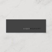 Beruflich Modernes, einfaches Schwarz Minimalistis Mini Visitenkarte (Vorderseite)