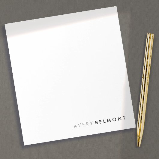 Beruflich Modernes, einfaches Schwarz Minimalistis Notizblock