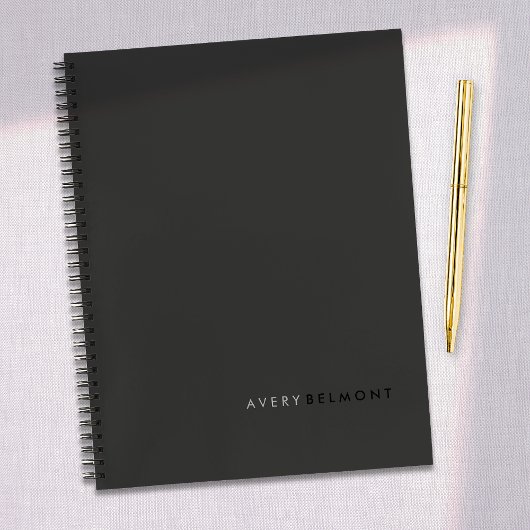 Beruflich Modernes, einfaches Schwarz Minimalistis Notizblock