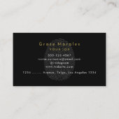 Beruflich Modernes, einfaches Schwarz Minimalistis Visitenkarte (Rückseite)