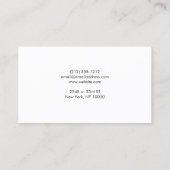 Beruflich Modernes, einfaches Schwarz Minimalistis Visitenkarte (Rückseite)