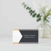 Beruflich Modernes, einfaches Schwarz Minimalistis Visitenkarte (Stehend Vorderseite)