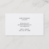 Beruflich Modernes Einfaches Schwarz Minimalistisc Visitenkarte (Rückseite)