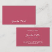 Beruflich Modernes, einfaches Template elegant rot Visitenkarte (Vorne/Hinten)