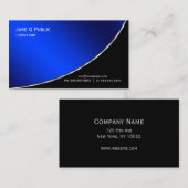Beruflich Modernes Elegantes Bright Blue Visitenkarte (Vorne/Hinten)
