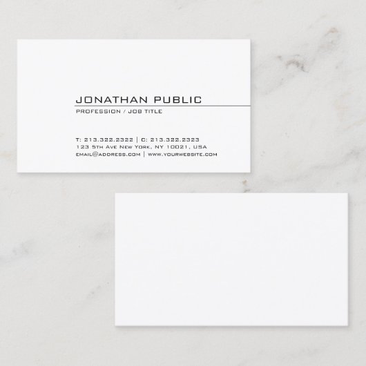 Beruflich Modernes elegantes Design Trendy Visitenkarte (Vorne/Hinten)