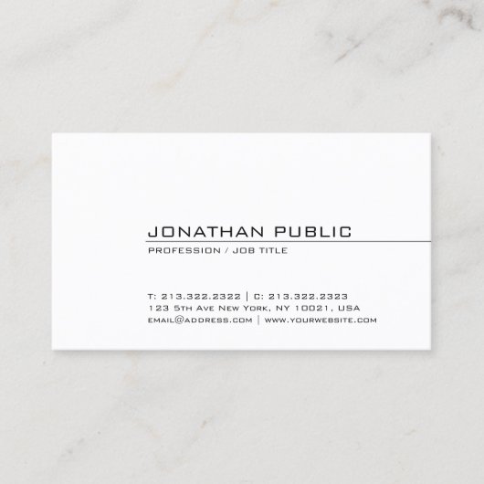 Beruflich Modernes elegantes Design Trendy Visitenkarte (Vorderseite)