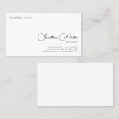 Beruflich Modernes Elegantes Einfaches Personalisi Visitenkarte (Vorne/Hinten)