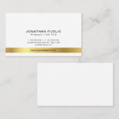 Beruflich Modernes Elegantes Gold Einfach Visitenkarte (Vorne/Hinten)