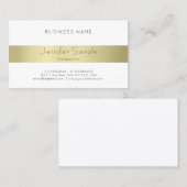 Beruflich Modernes elegantes Gold Look Minimaler C Visitenkarte (Vorne/Hinten)