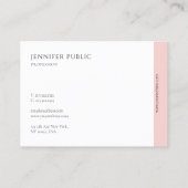 Beruflich Modernes Elegantes Rosa Minimalistisch Visitenkarte (Rückseite)