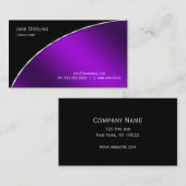 Beruflich Modernes, elegantes Schwarzes Bright Lil Visitenkarte (Vorne/Hinten)