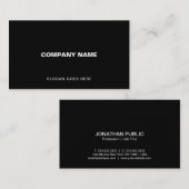 Beruflich Modernes Elegantes Schwarzes Einfaches S Visitenkarte (Vorne/Hinten)