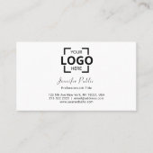 Beruflich Modernes Elegantes Weiß Einfach Schlicht Terminkarte (Vorderseite)