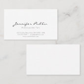 Beruflich Modernes Elegantes Weiß Einfach Schlicht Visitenkarte (Vorne/Hinten)