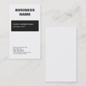 Beruflich Modernes, elegantes Weiß-Grau gestreift Visitenkarte (Vorne/Hinten)