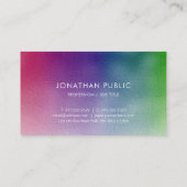 Beruflich Modernes, farbenfrohes Minimalistisches  Visitenkarte (Rückseite)