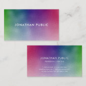 Beruflich Modernes, farbenfrohes Minimalistisches Visitenkarte (Vorne/Hinten)