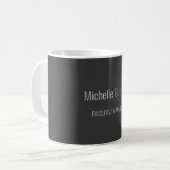 Beruflich Modernes Grauschwarz Minimalistisch Kaffeetasse (Vorderseite Links)
