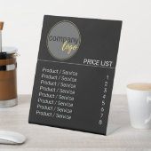 BERUFLICH MODERNES LOGO BLACK PRICE LIST-VORLAGE SOCKELSCHILD (In SItu)