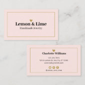 Beruflich Modernes Minimales Weibchenrot Rosa Visitenkarte (Vorne/Hinten)