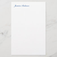Beruflich Modernes Minimalistisches Blaues Weiß