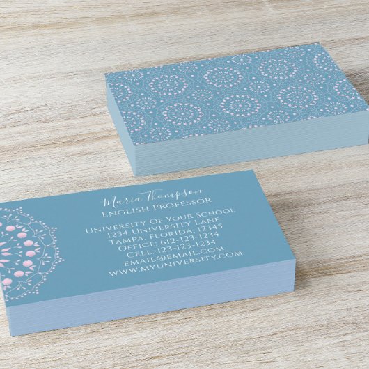 Beruflich Modernes Minimalistisches Blaurosa Visitenkarte