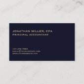 Beruflich Modernes Minimalistisches Dunkles Blau Visitenkarte (Vorderseite)