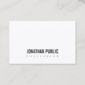 Beruflich Modernes Minimalistisches Elegantes BW S Visitenkarte (Vorderseite)