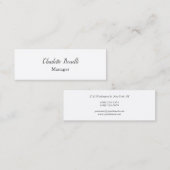 Beruflich Modernes, Minimalistisches Premiumsilber Mini Visitenkarte (Vorne/Hinten)