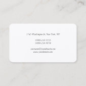 Beruflich Modernes, Minimalistisches Premiumsilber Visitenkarte (Rückseite)