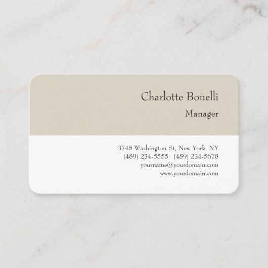 Beruflich Modernes, Minimalistisches Premiumsilber Visitenkarte (Vorderseite)