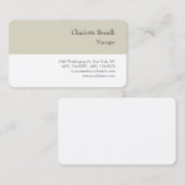 Beruflich Modernes, Minimalistisches Premiumsilber Visitenkarte (Vorne/Hinten)