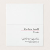 Beruflich Modernes, Minimalistisches Premiumsilber Visitenkarten (Außenseite Aufgefaltet)