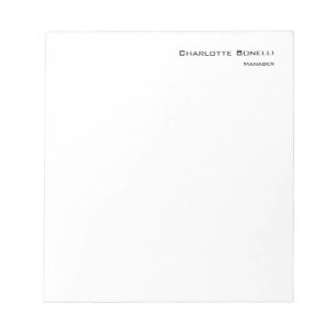 Beruflich Modernes Minimalistisches Schlicht Notizblock