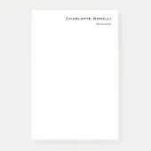 Beruflich Modernes Minimalistisches Schlicht Post-it Klebezettel (Vorderseite)