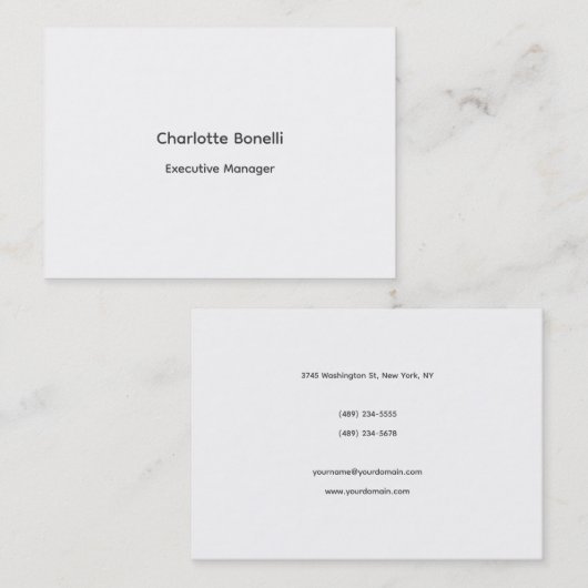 Beruflich Modernes Minimalistisches Schlicht Visitenkarte (Vorne/Hinten)