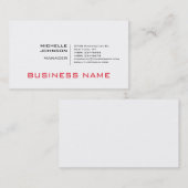 Beruflich Modernes Minimalistisches Schlicht Visitenkarte (Vorne/Hinten)