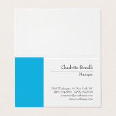 Beruflich Modernes Minimalistisches Schlicht Visitenkarten (Außenseite Aufgefaltet)